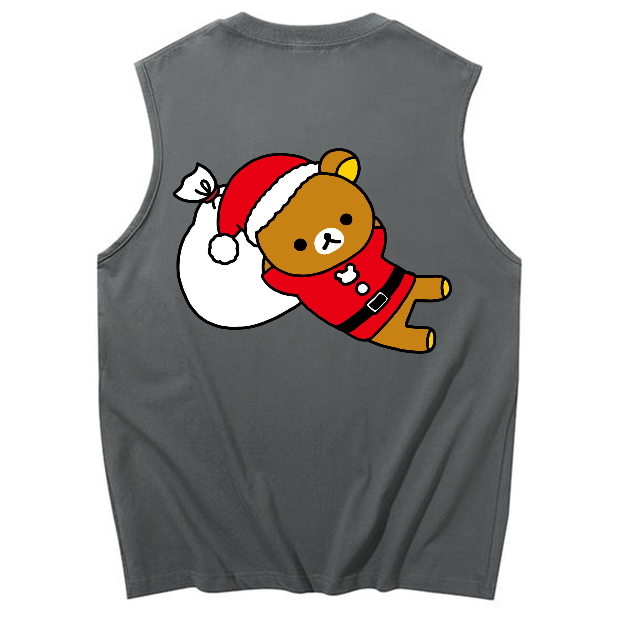 （画像用） リラックマ リラックマ キイロイトリ Rilakkuma Korilakkuma Kiiroitori コットン100％タンクトップ（背面プリント）